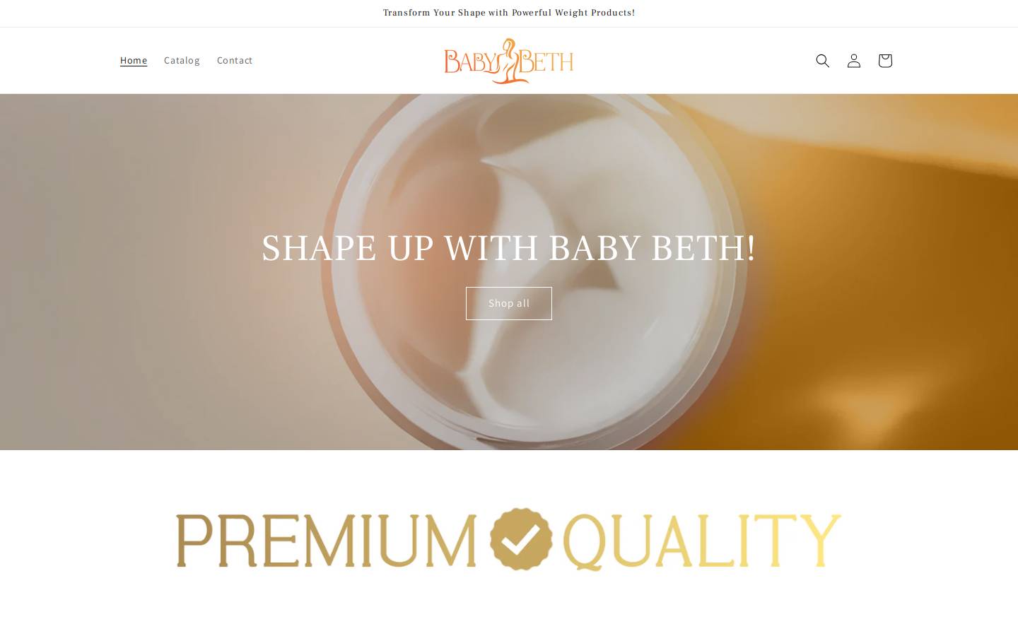 babybeth.com homepage screenshot