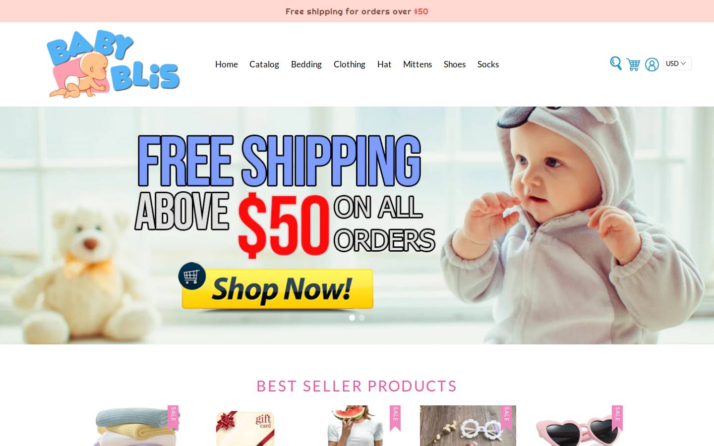 babyblis.com homepage screenshot