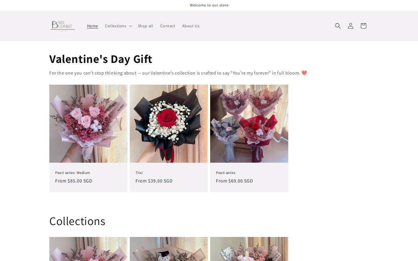 babyblomst.com homepage screenshot