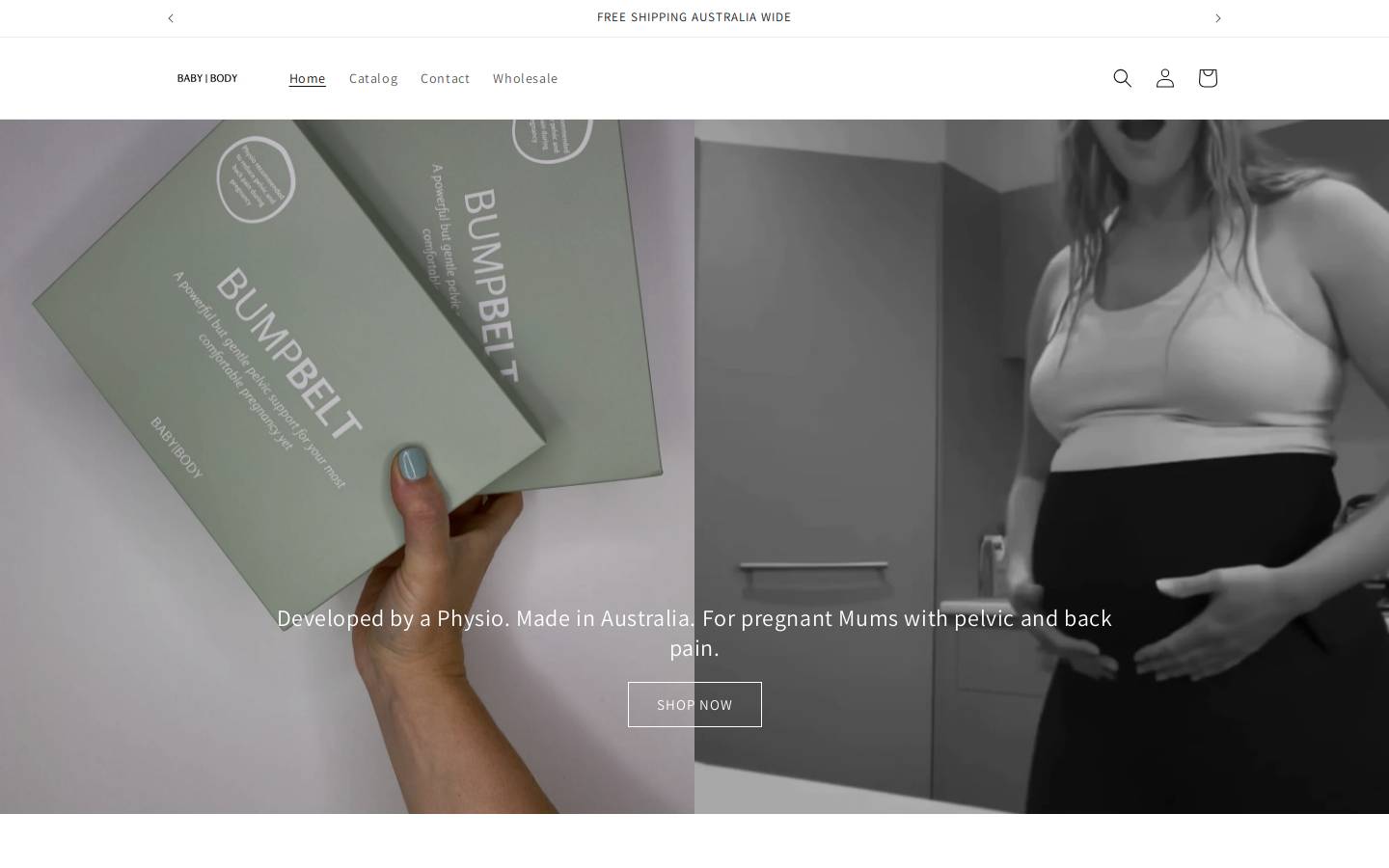 babybody.com.au homepage screenshot