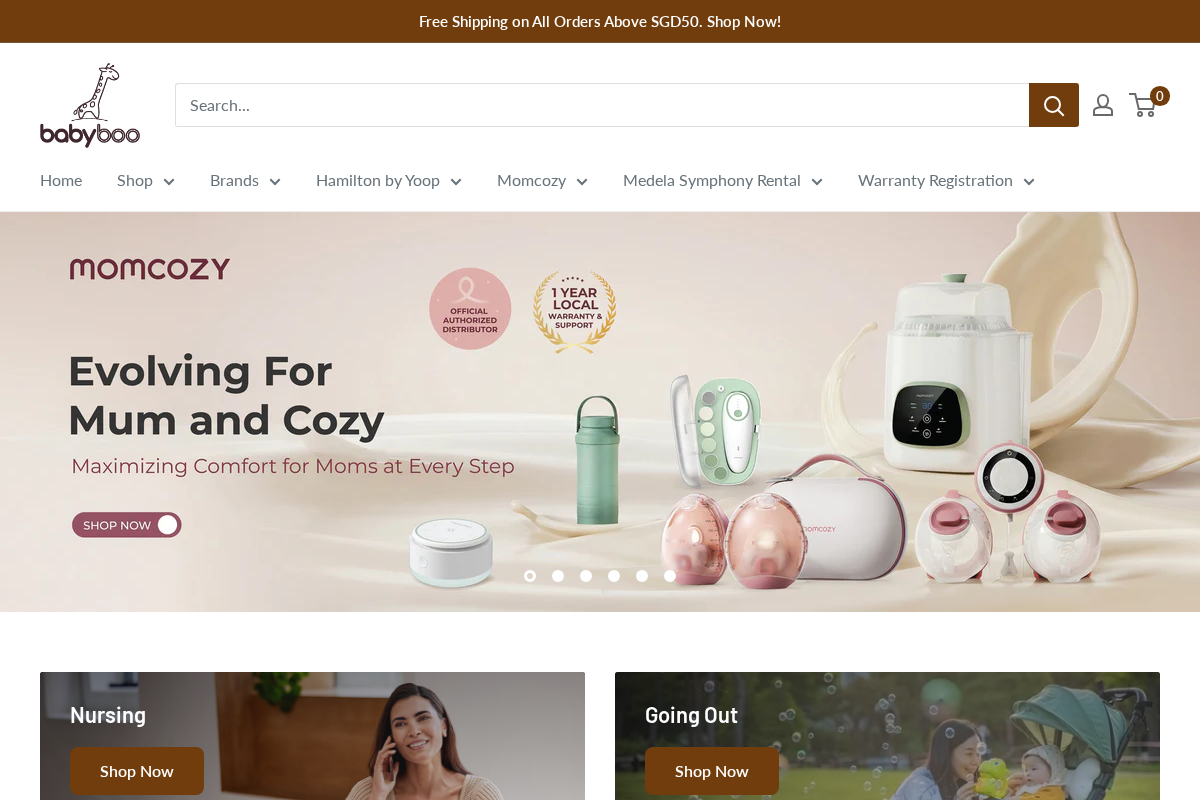 Babyboo Online homepage screenshot