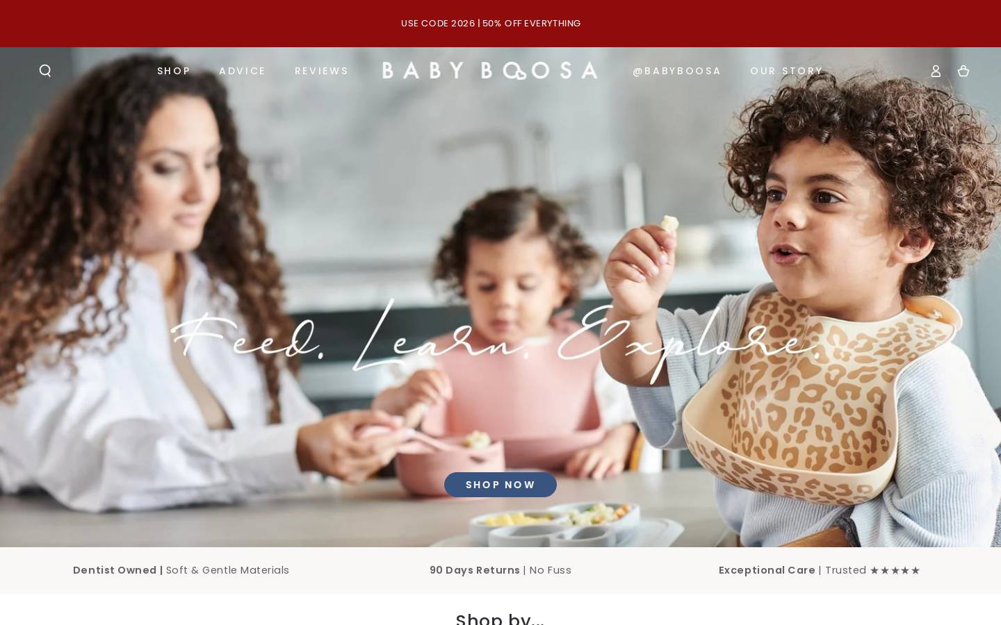 babyboosa.com homepage screenshot