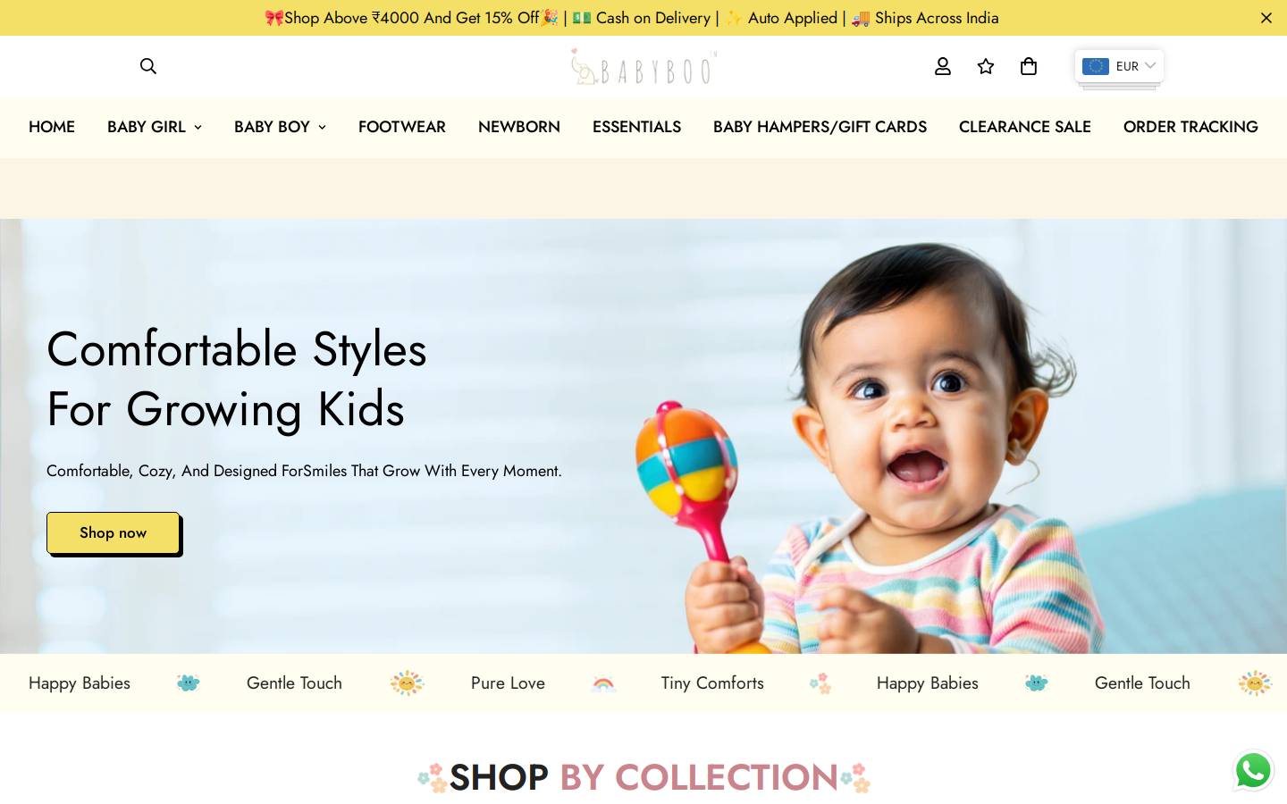 babybooshop.in homepage screenshot