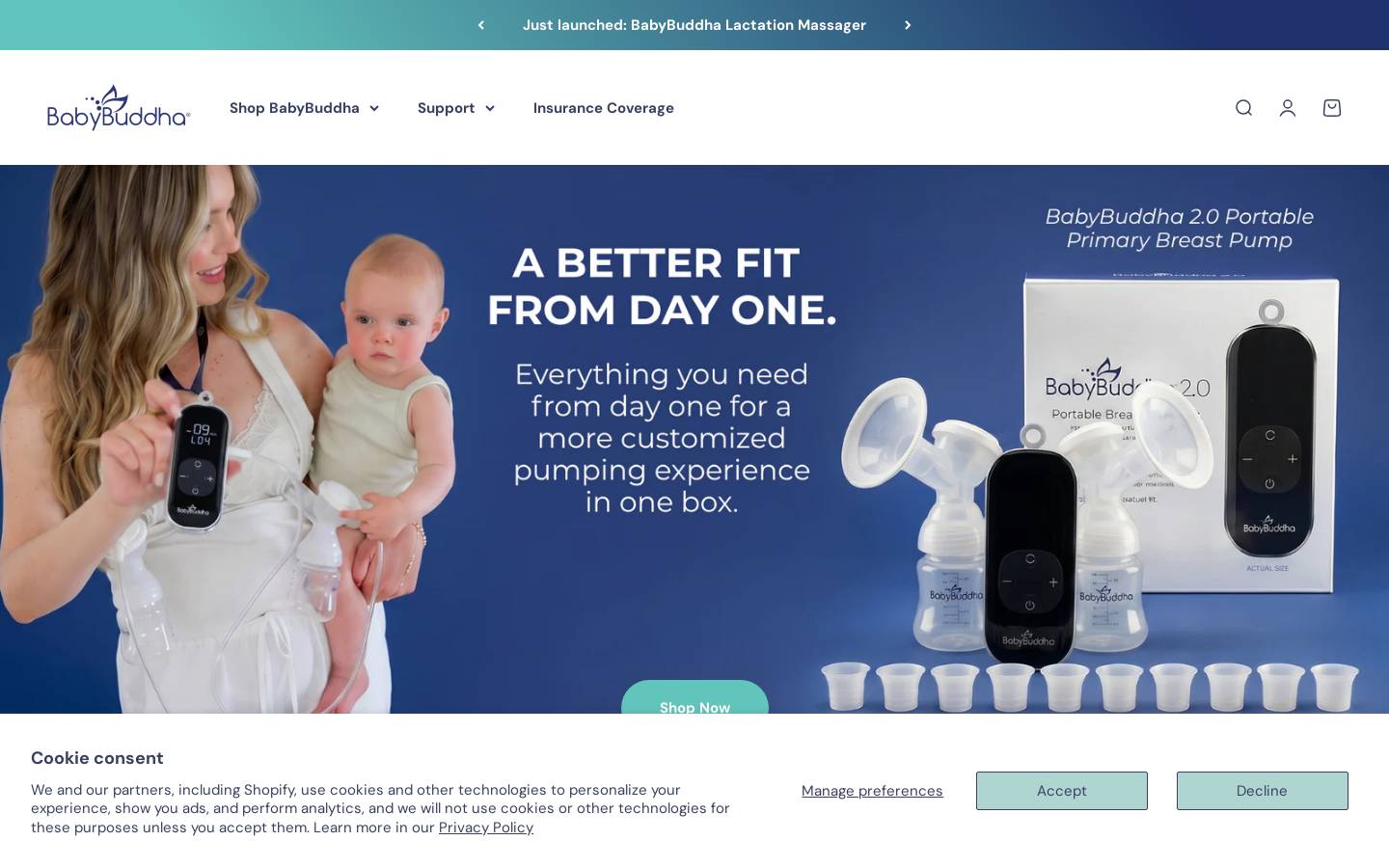 babybuddhaproducts.com homepage screenshot