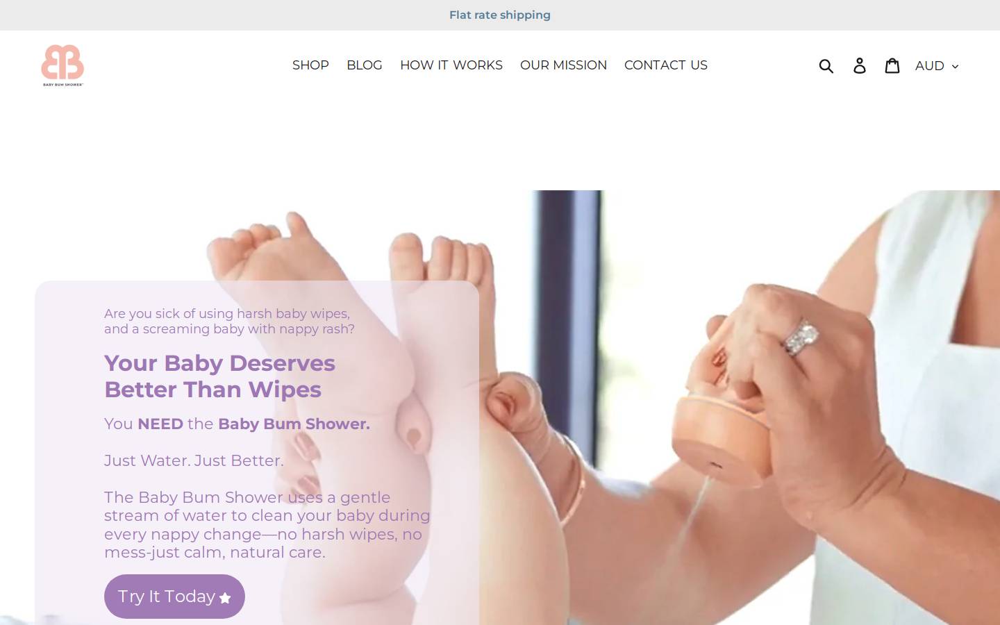 babybumshower.com homepage screenshot