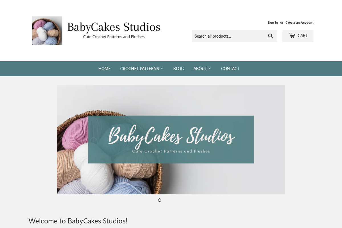 BabyCakes Studios homepage screenshot
