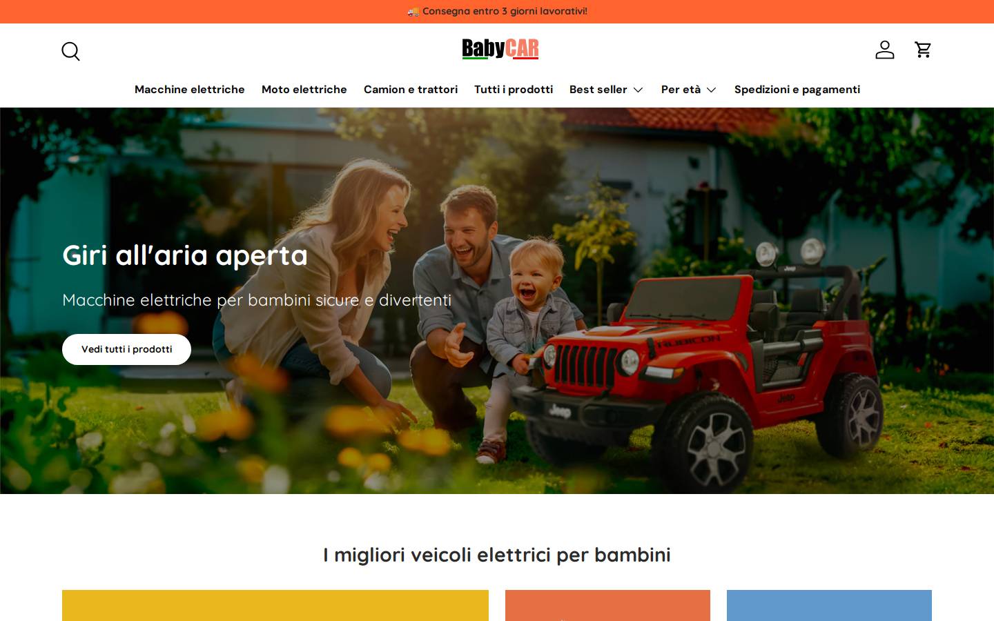Babycar homepage screenshot