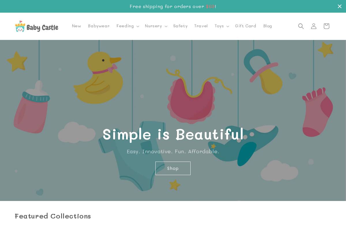 babycastle.com.au homepage screenshot