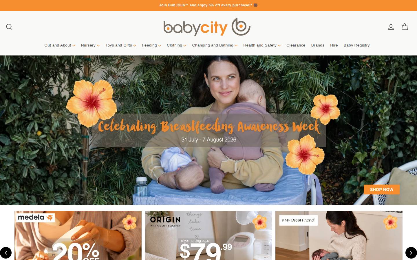 Babycity - Where baby comes first homepage screenshot