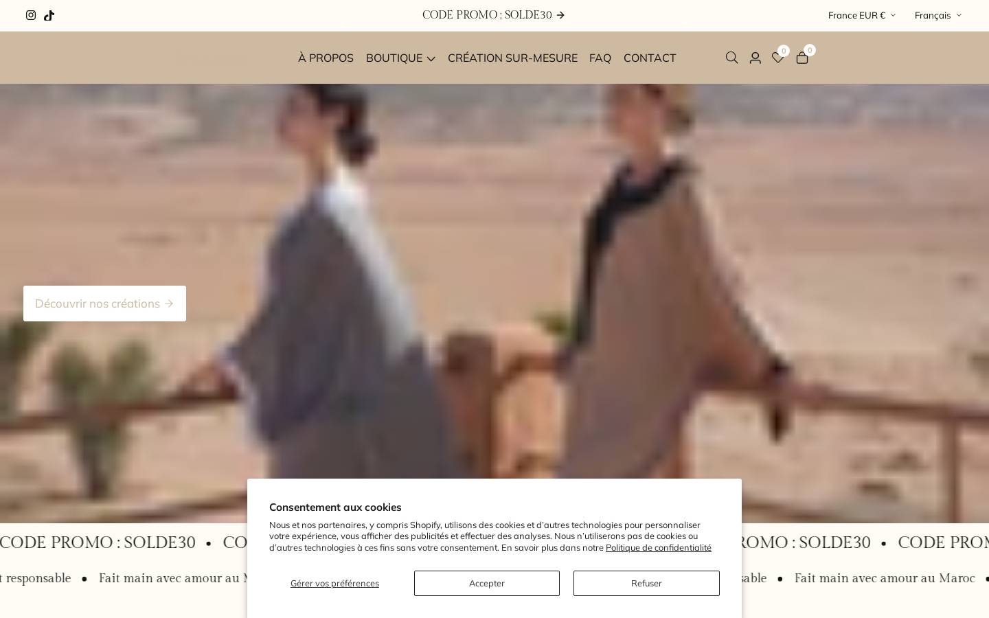 Babycoutures homepage screenshot