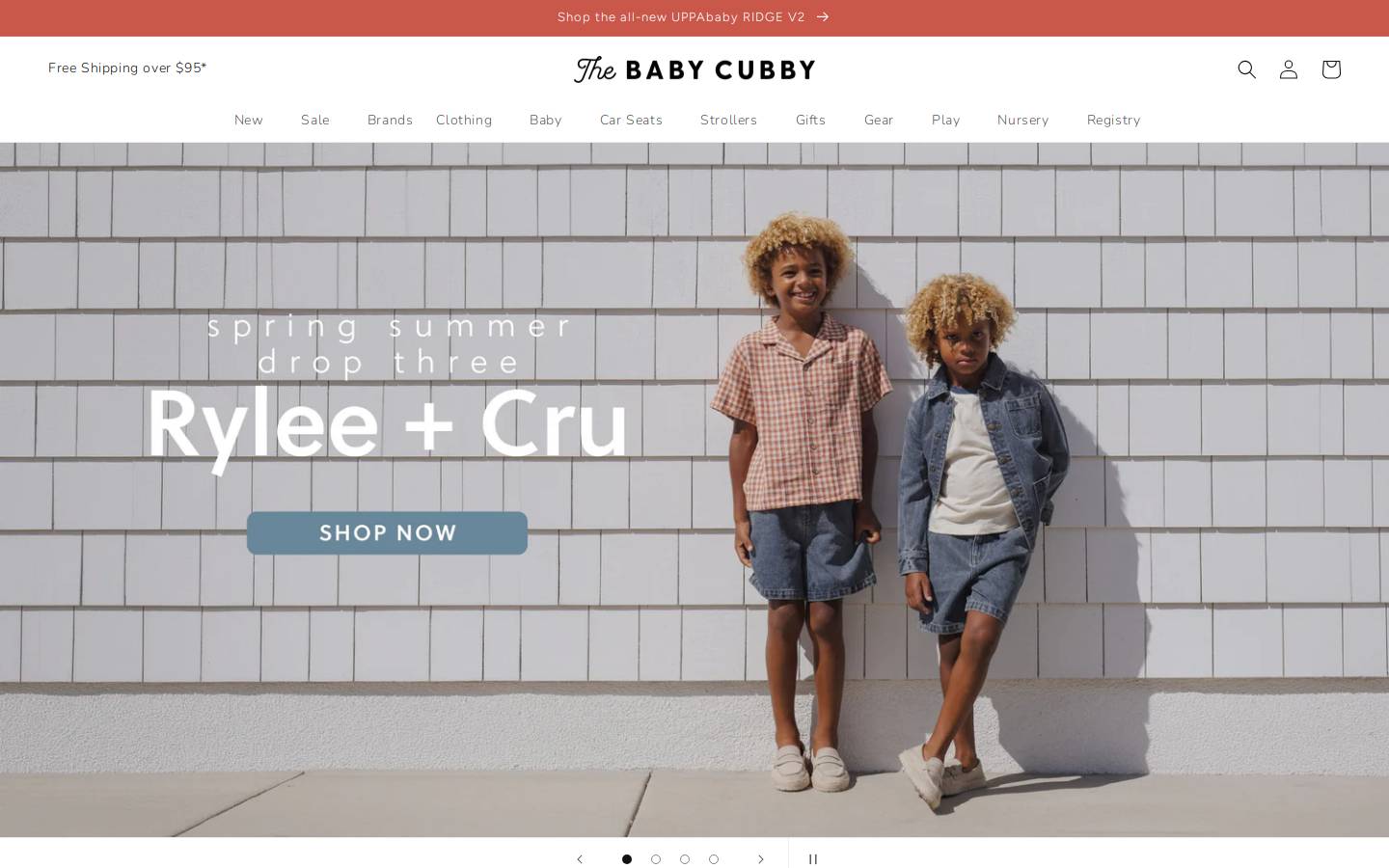 The Baby Cubby homepage screenshot