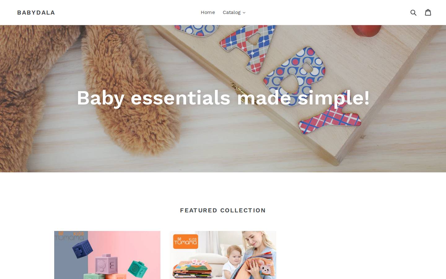 babydala.com homepage screenshot