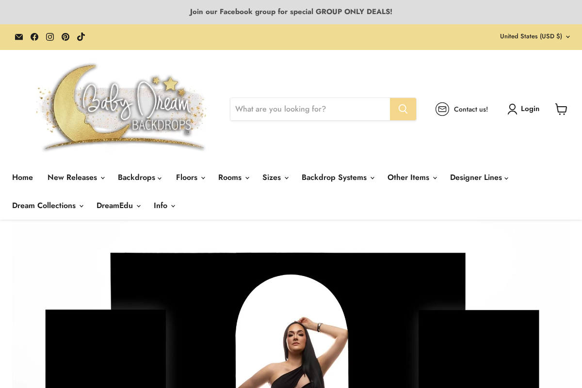 Baby Dream Backdrops homepage screenshot