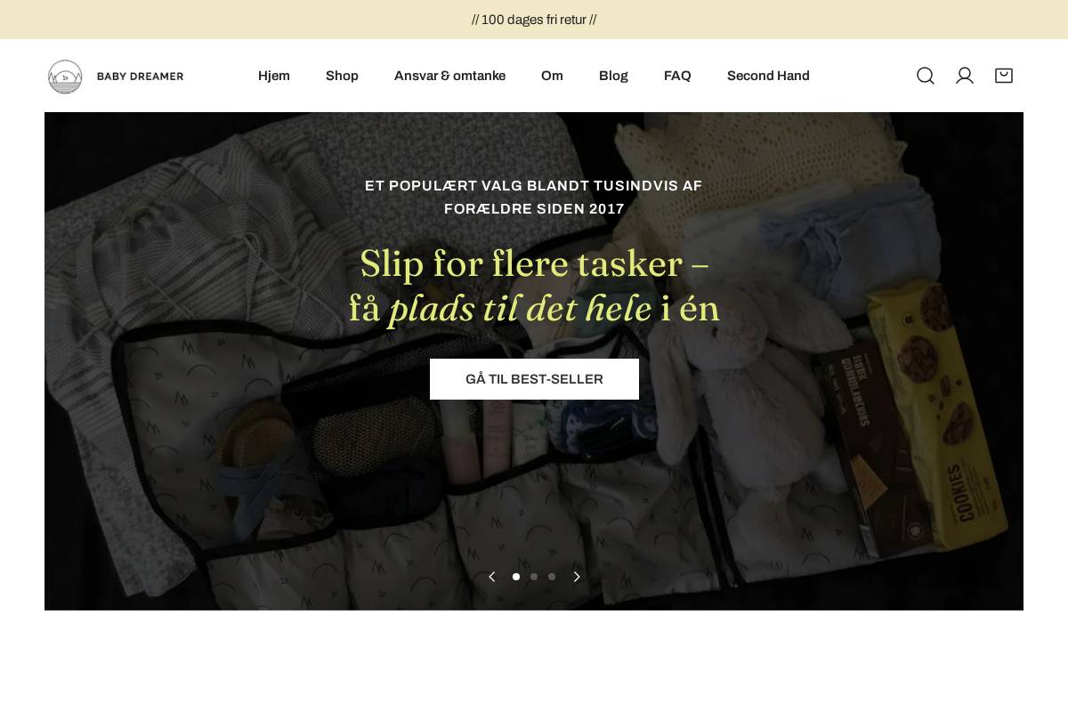 Babydreamer homepage screenshot