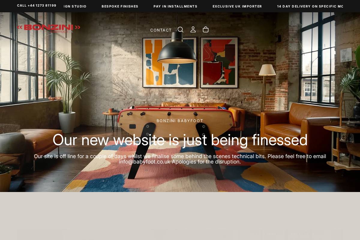 Babyfoot Limited homepage screenshot