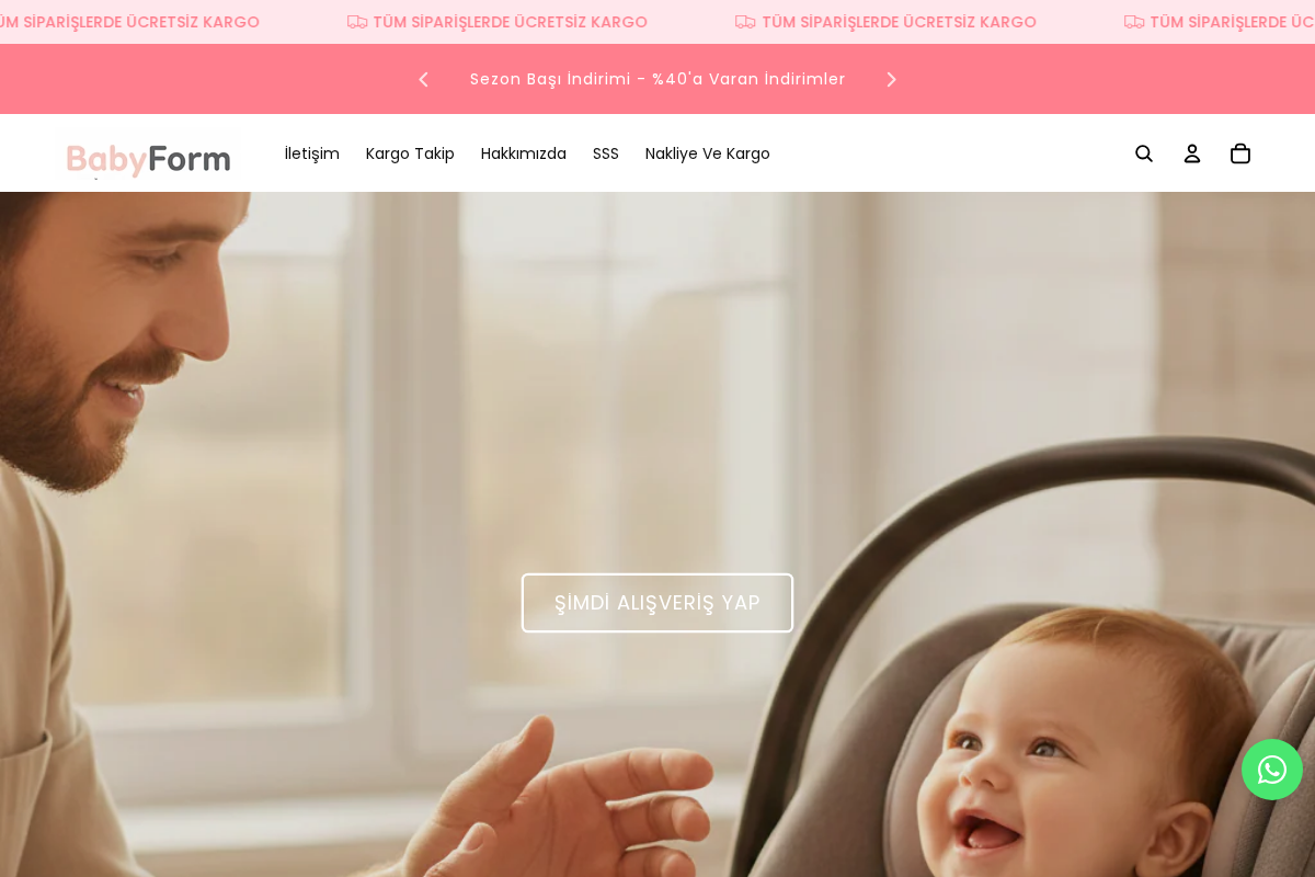 BabyForm homepage screenshot