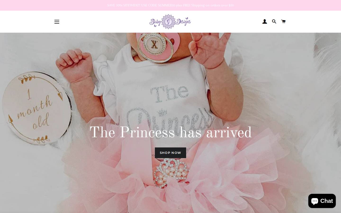 babygdesigns.com homepage screenshot