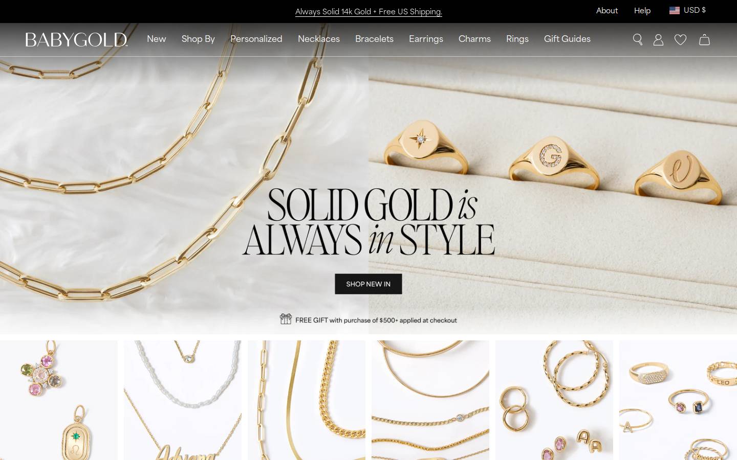 babygold.com homepage screenshot