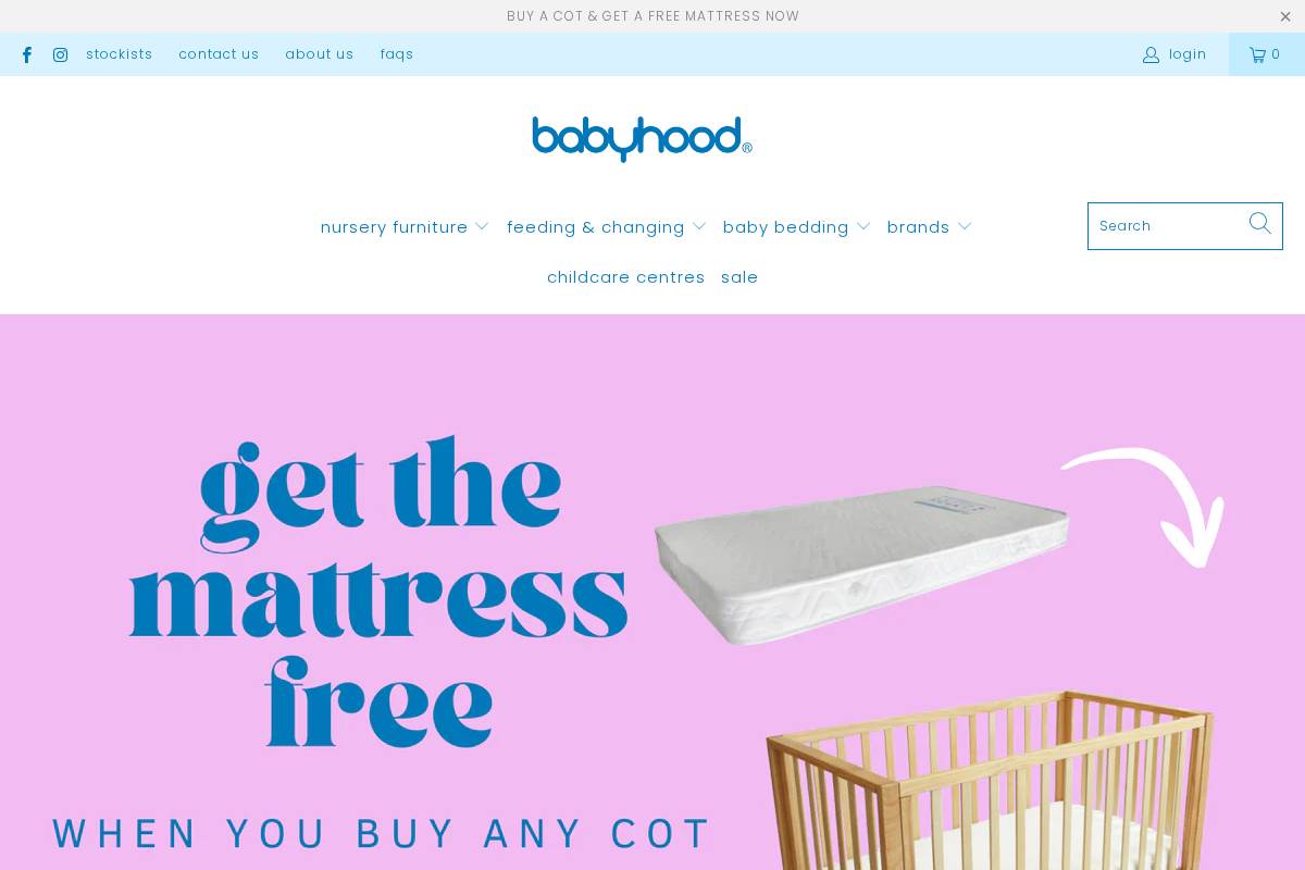 babyhood.co.nz homepage screenshot