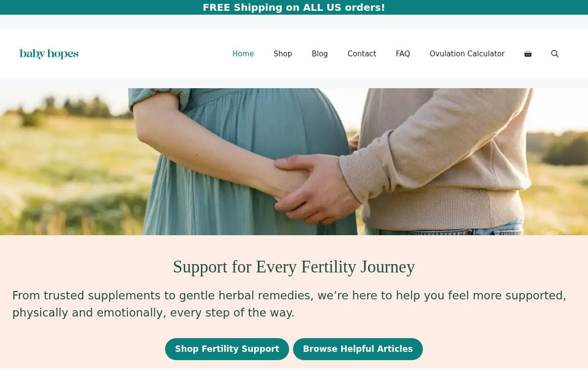 BabyHopes.com homepage screenshot