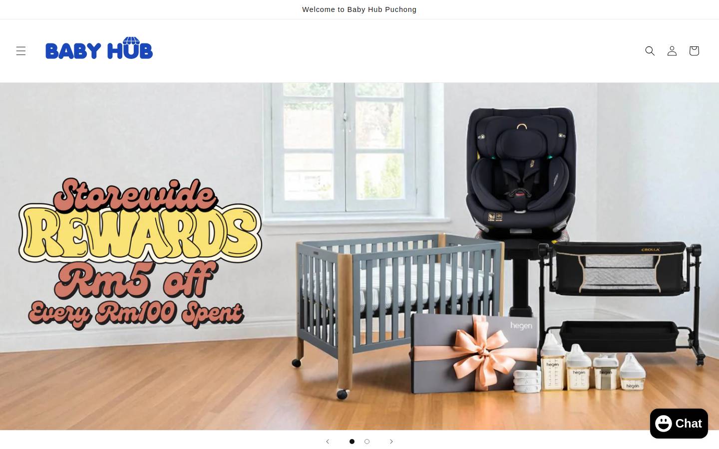 babyhubofficial.com homepage screenshot