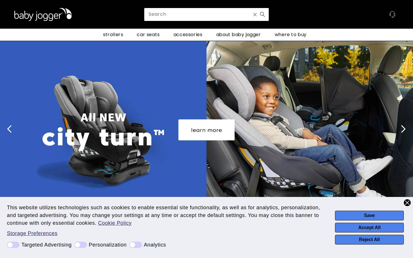 babyjogger.ca homepage screenshot