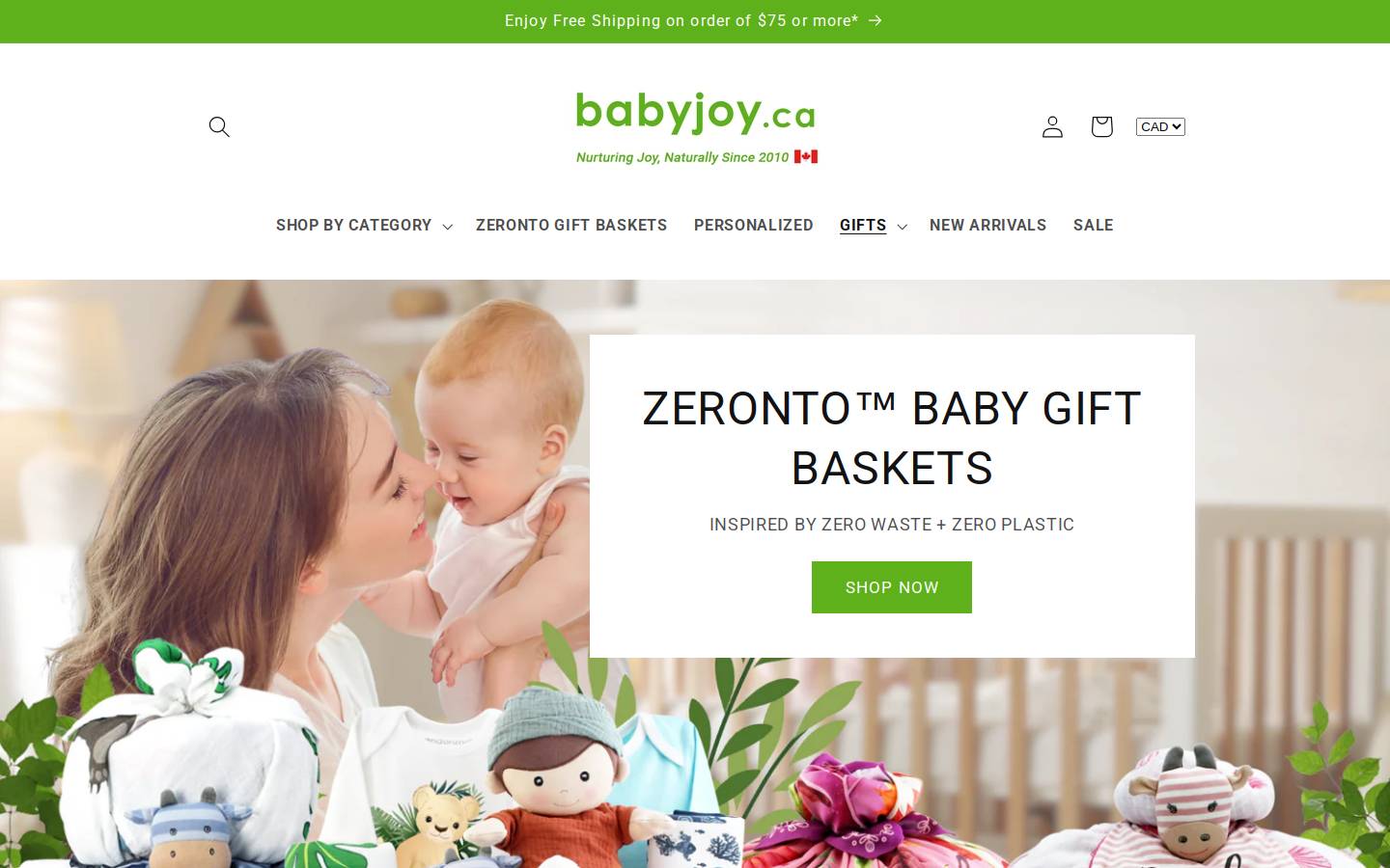 BabyJoy.ca homepage screenshot