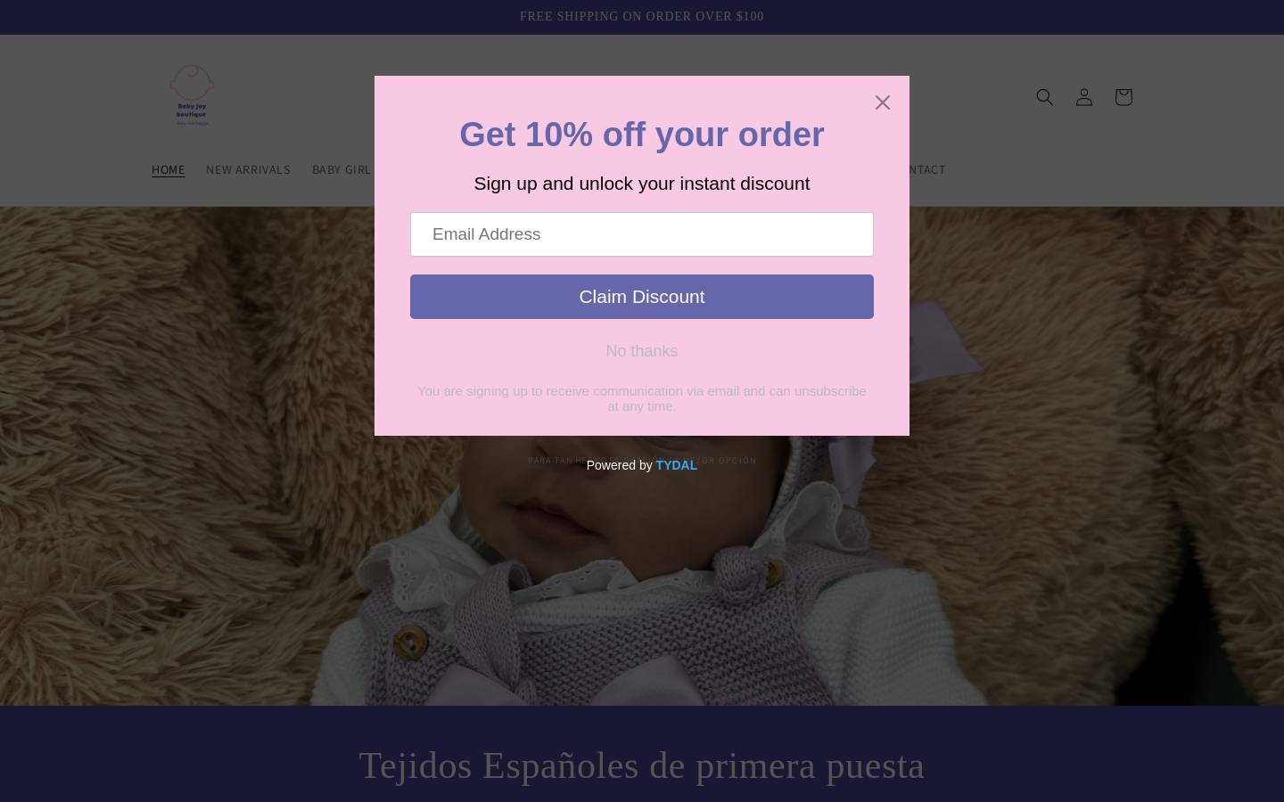 babyjoyboutiquepr.com homepage screenshot