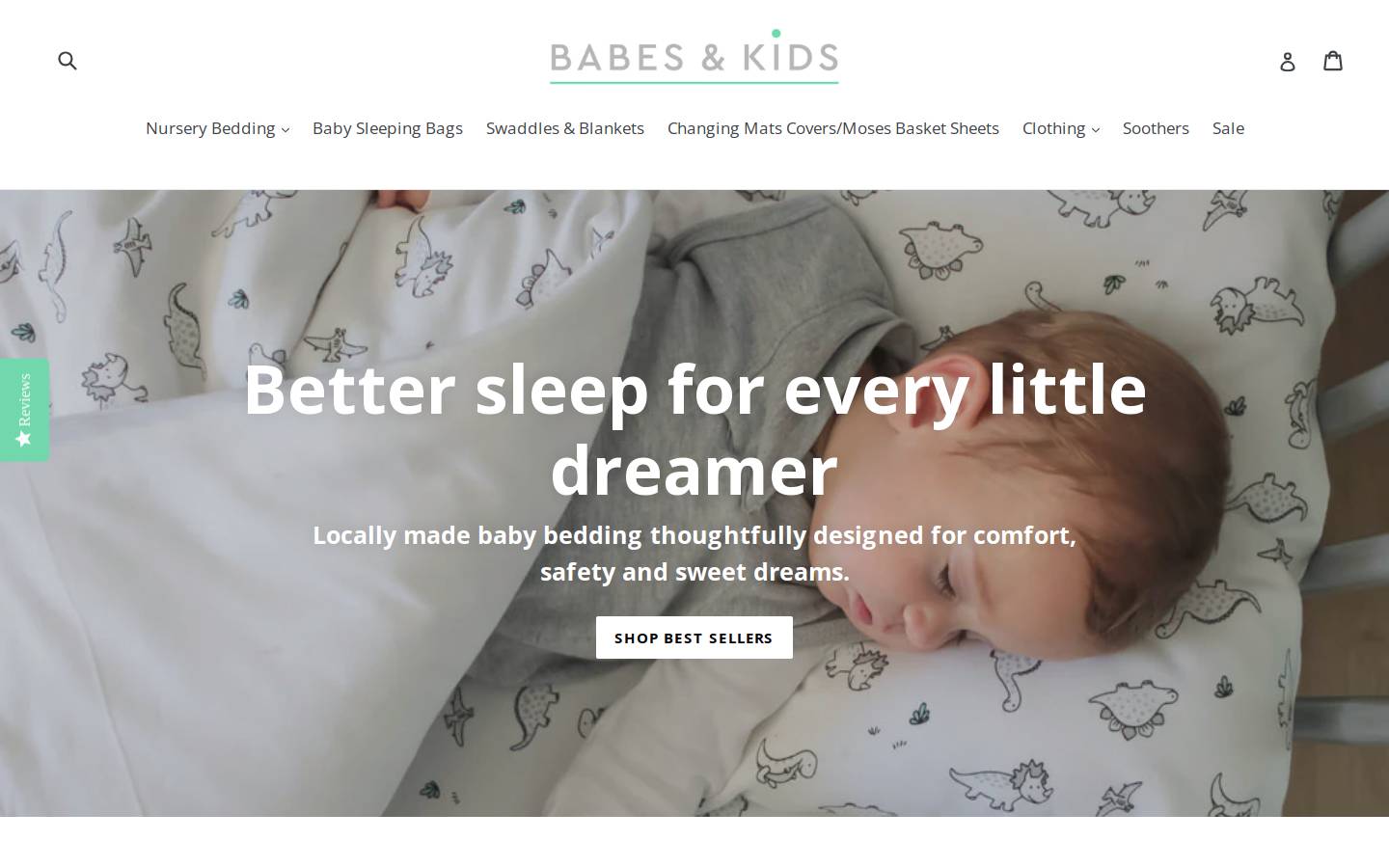 babylinen.co.za homepage screenshot