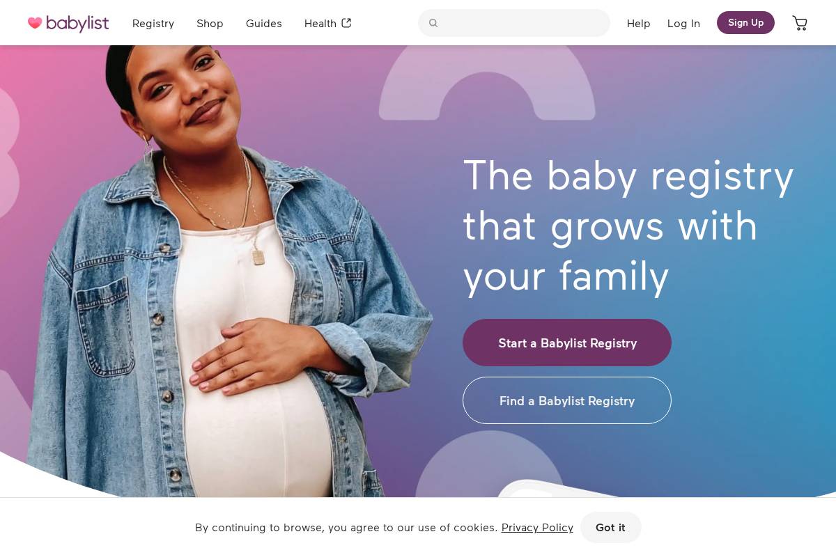 Babylist homepage screenshot