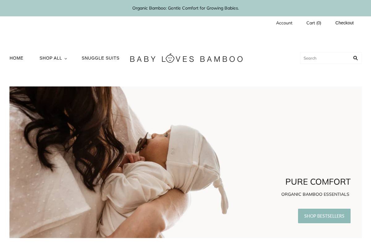 babylovesbamboo.com.au homepage screenshot