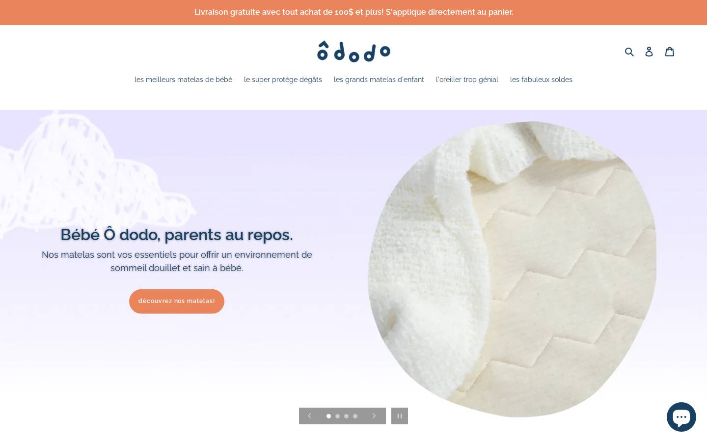 babymattress.ca homepage screenshot