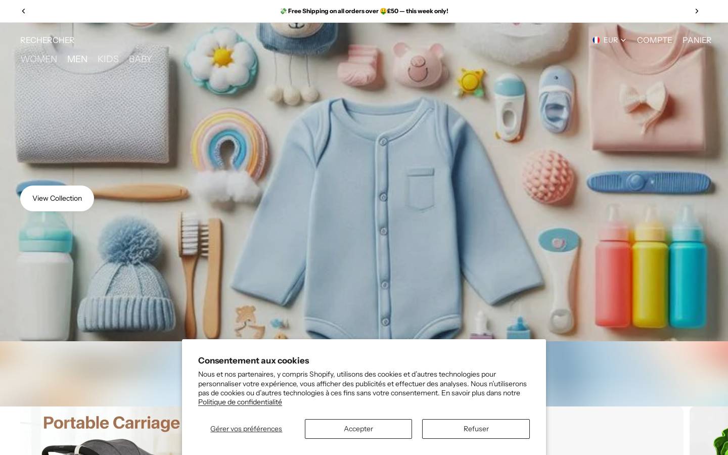 babyme.store homepage screenshot