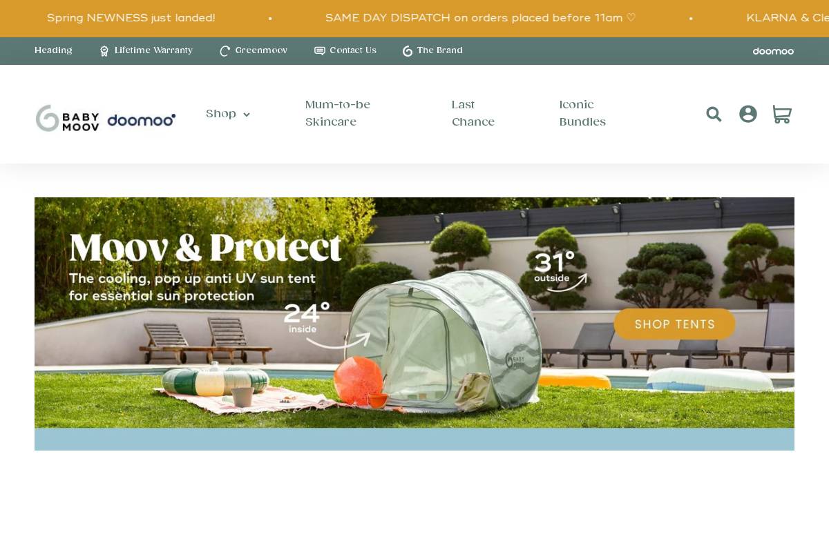 Babymoov UK homepage screenshot