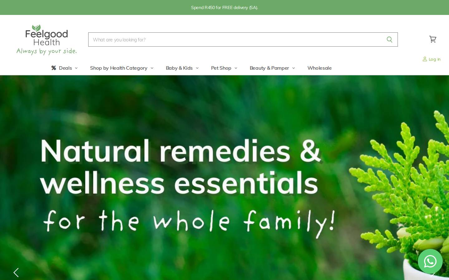 babynature.co.za homepage screenshot
