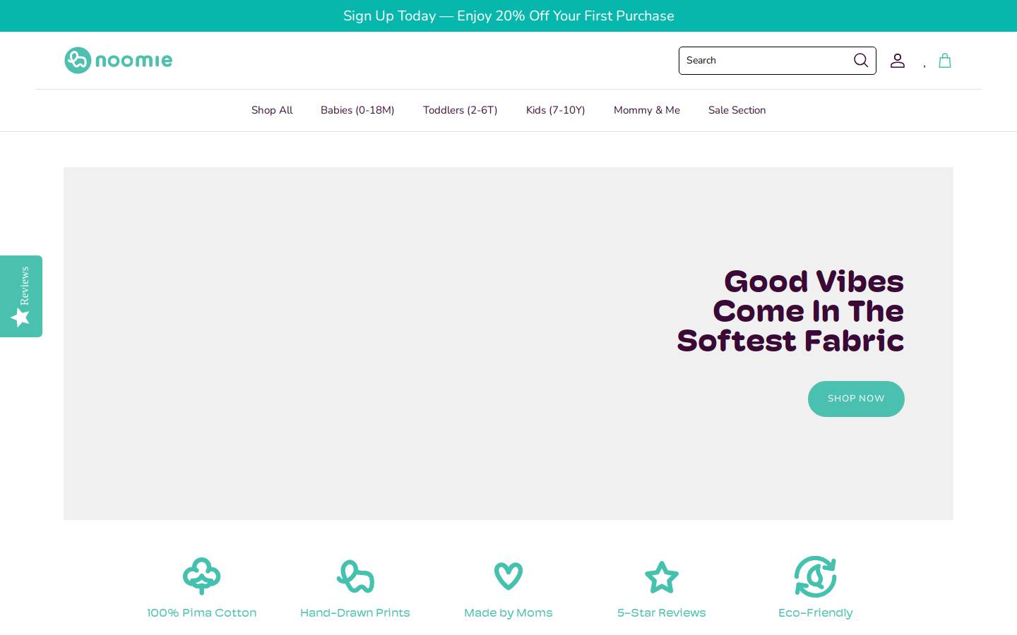 babynoomie.com homepage screenshot