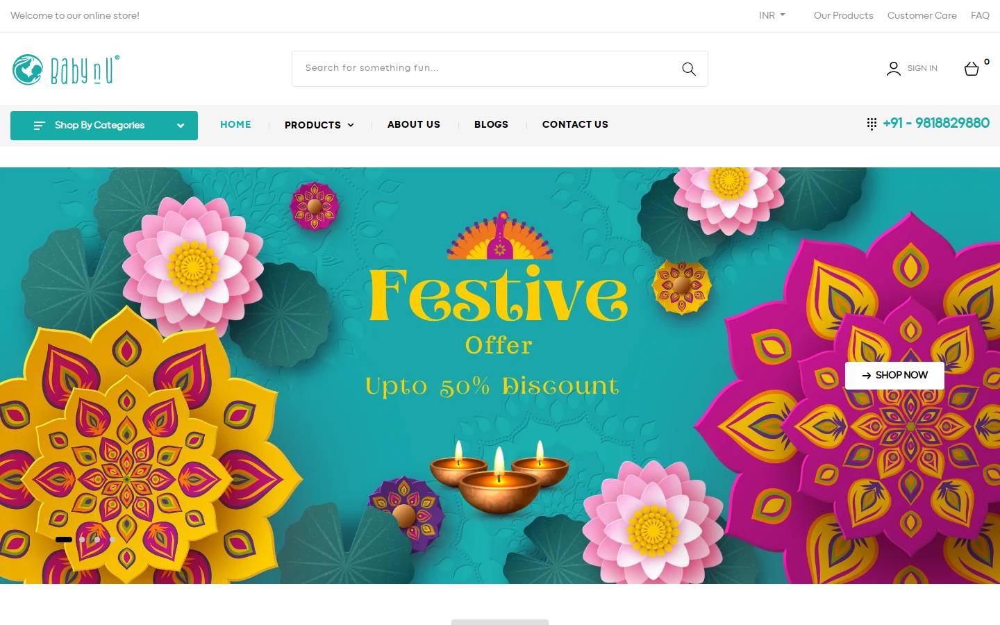 babynu.in homepage screenshot