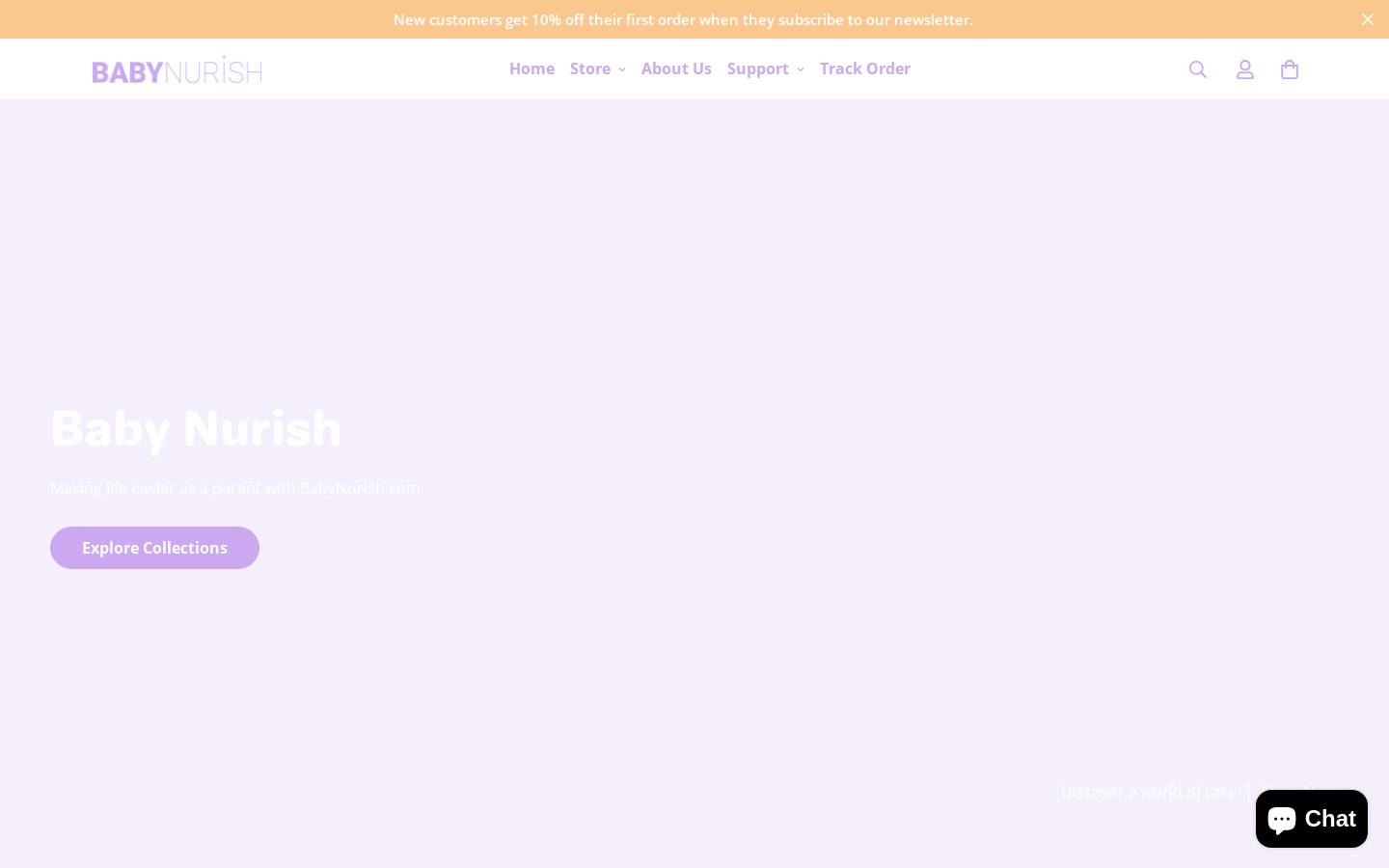 babynurish.com homepage screenshot