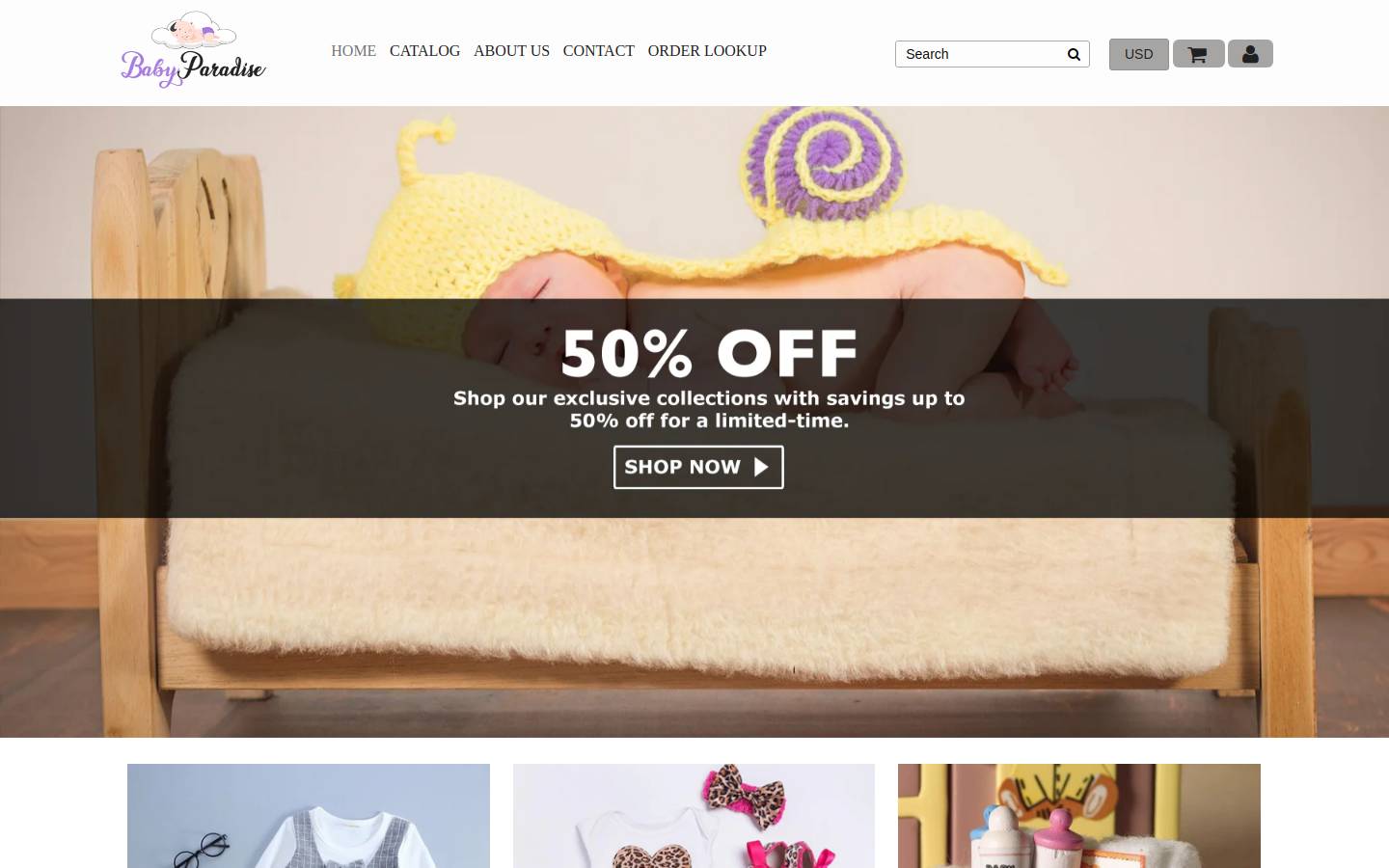 babyparadise.co homepage screenshot