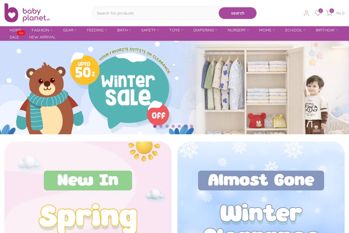 BabyPlanet homepage screenshot