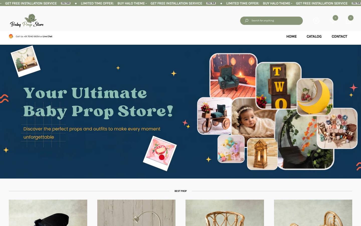 babypropstore.com homepage screenshot