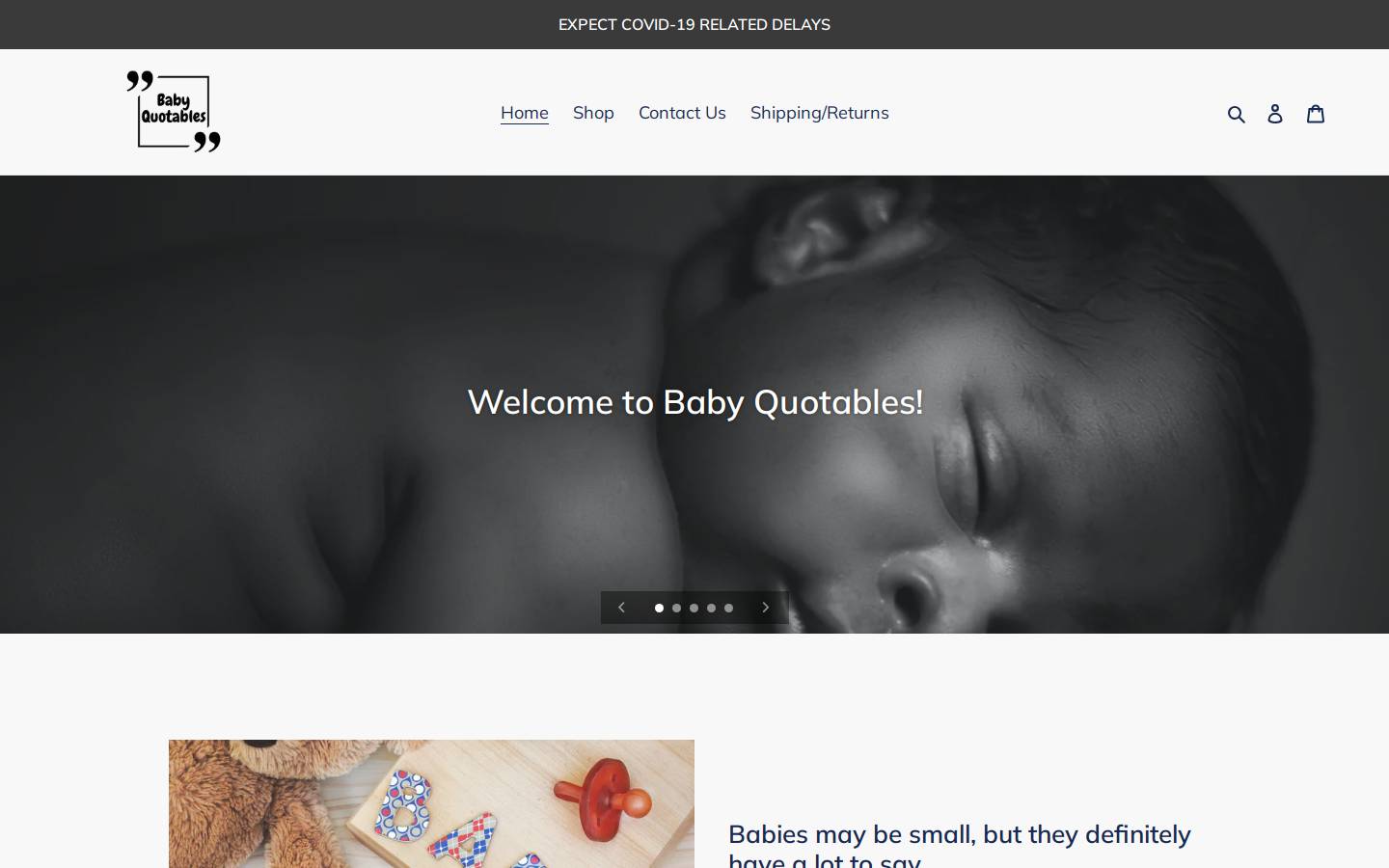 babyquotables.com homepage screenshot
