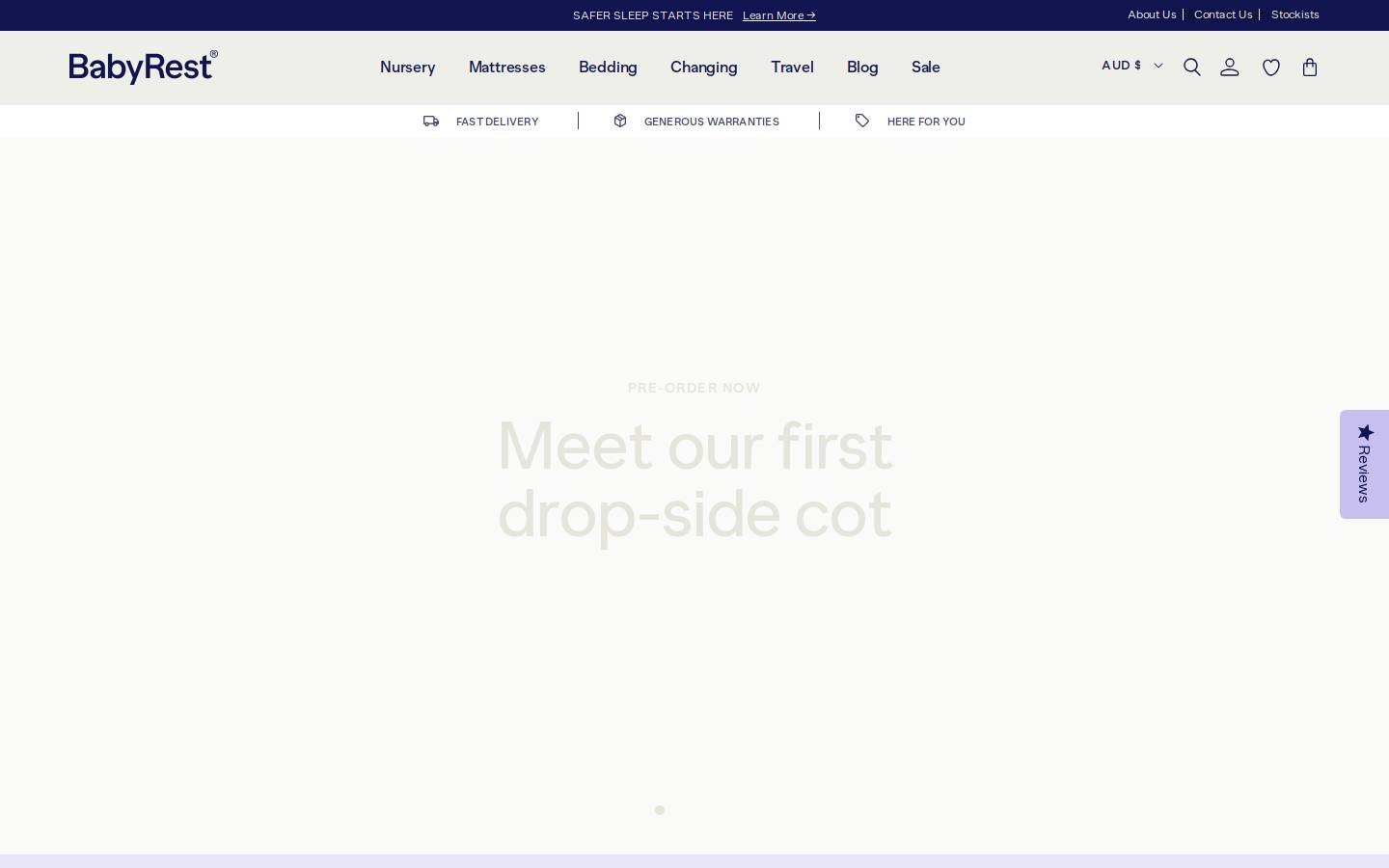 babyrest.com homepage screenshot