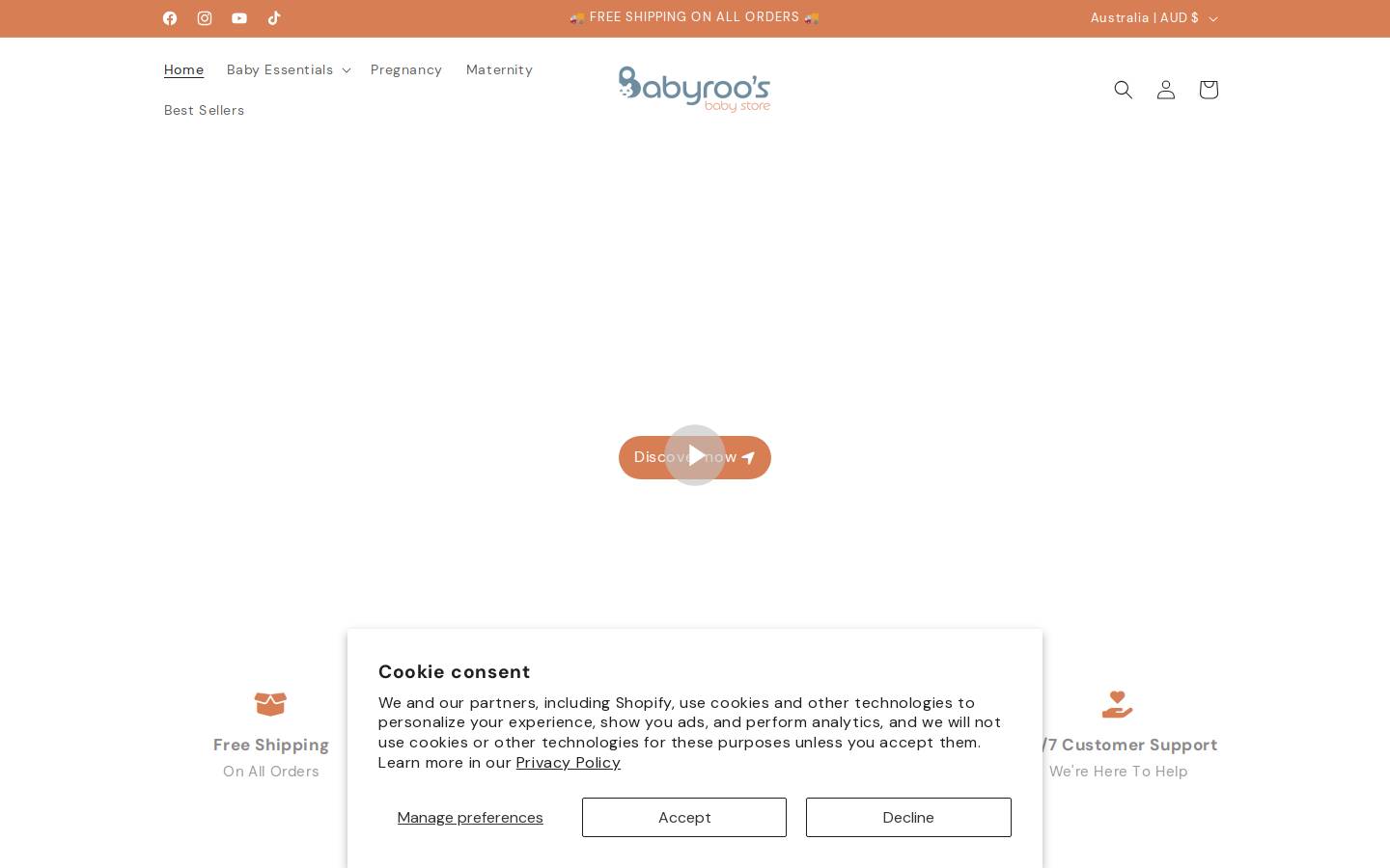 babyroos.com homepage screenshot