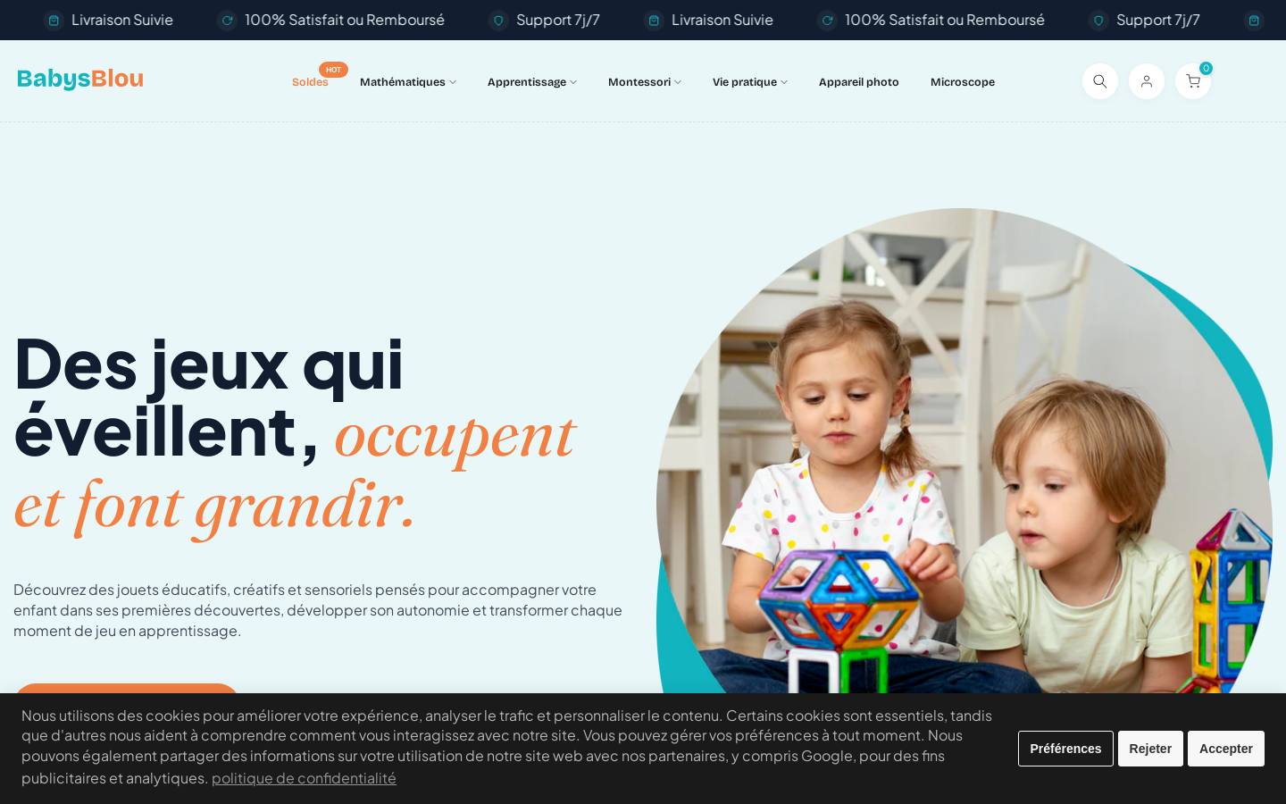 babysblou.com homepage screenshot