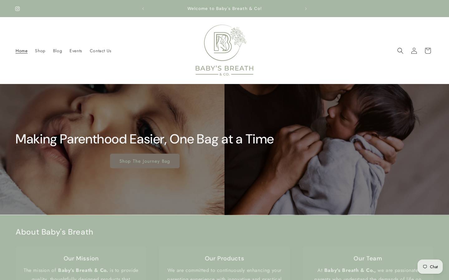 babysbreathandco.com homepage screenshot