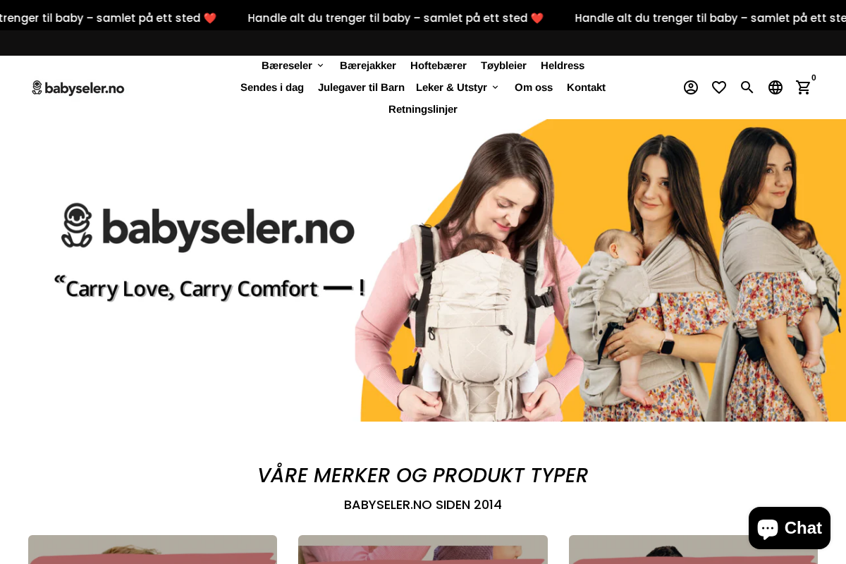Babyseler homepage screenshot