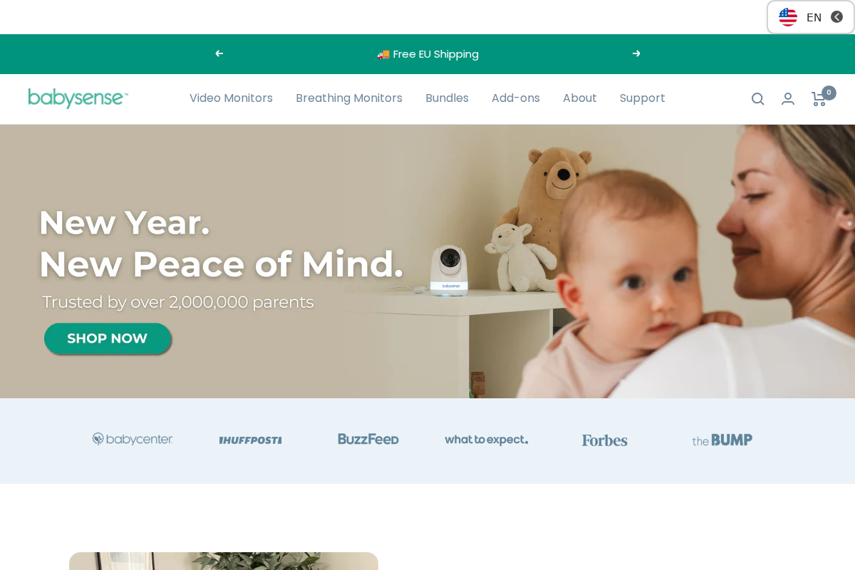 Babysense homepage screenshot