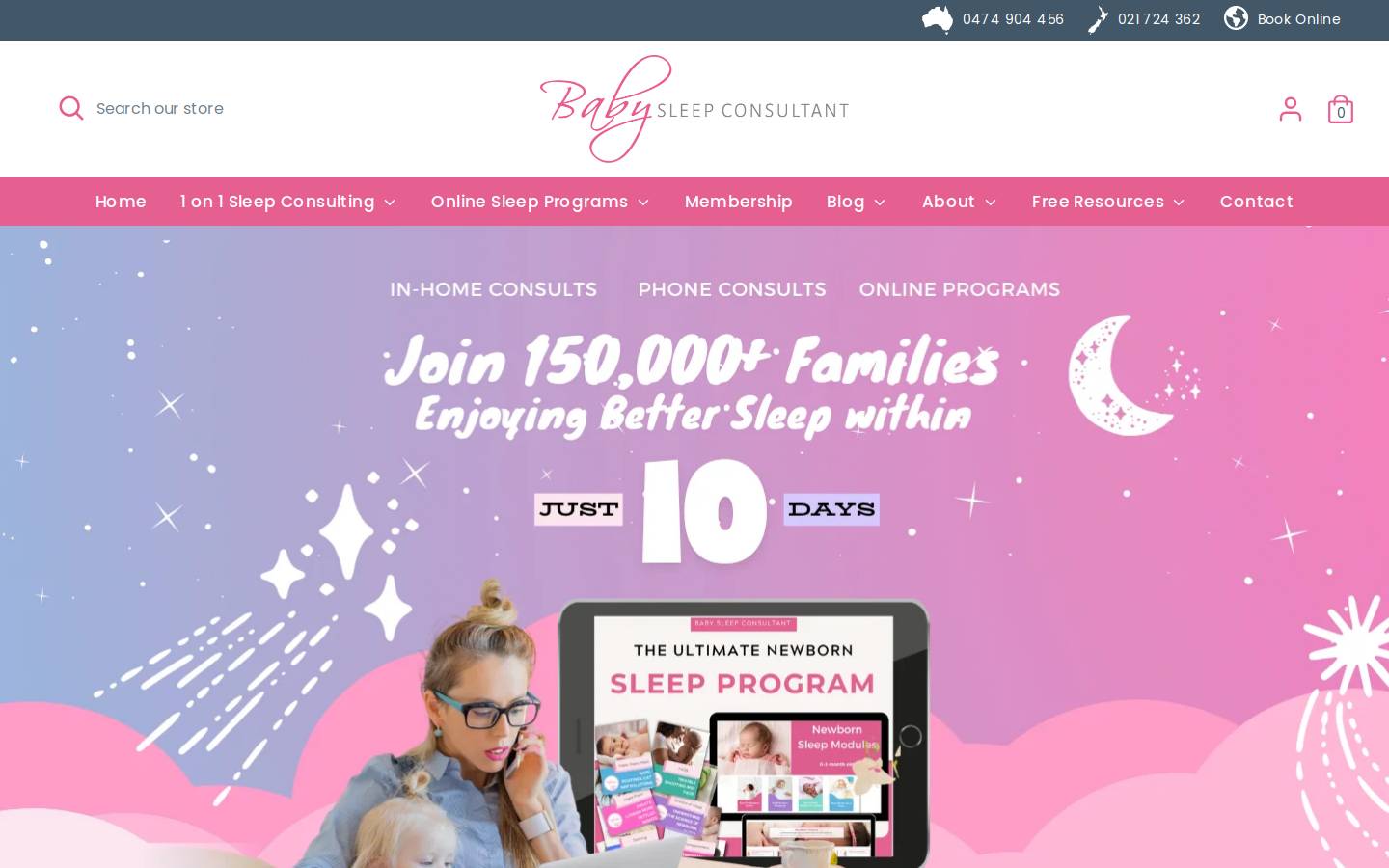 babysleepconsultant.co homepage screenshot