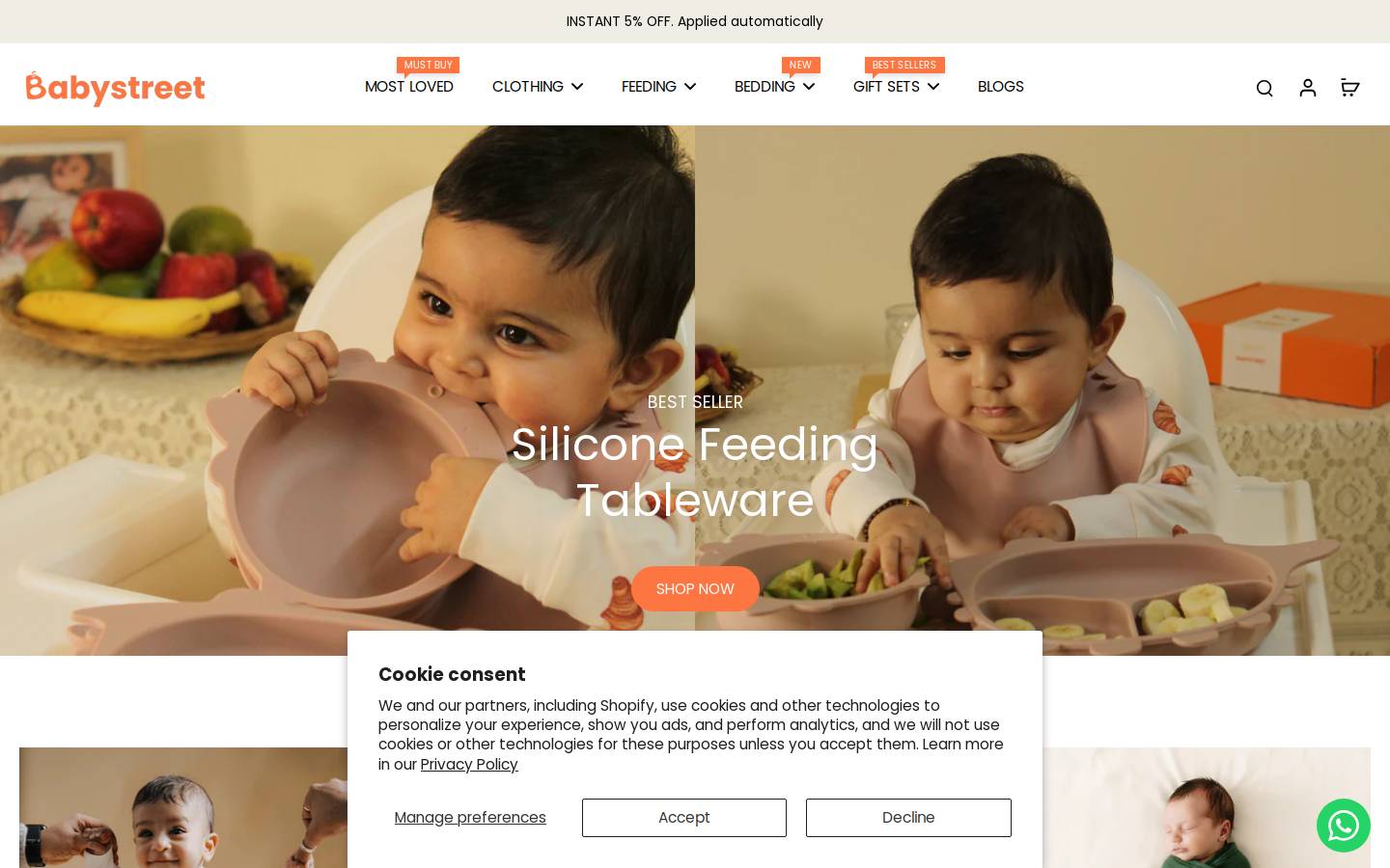babystreets.com homepage screenshot